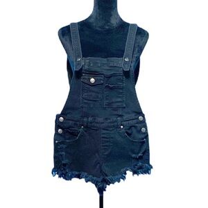 Almost Famous Juniors Denim Overall Shorts - Size 7